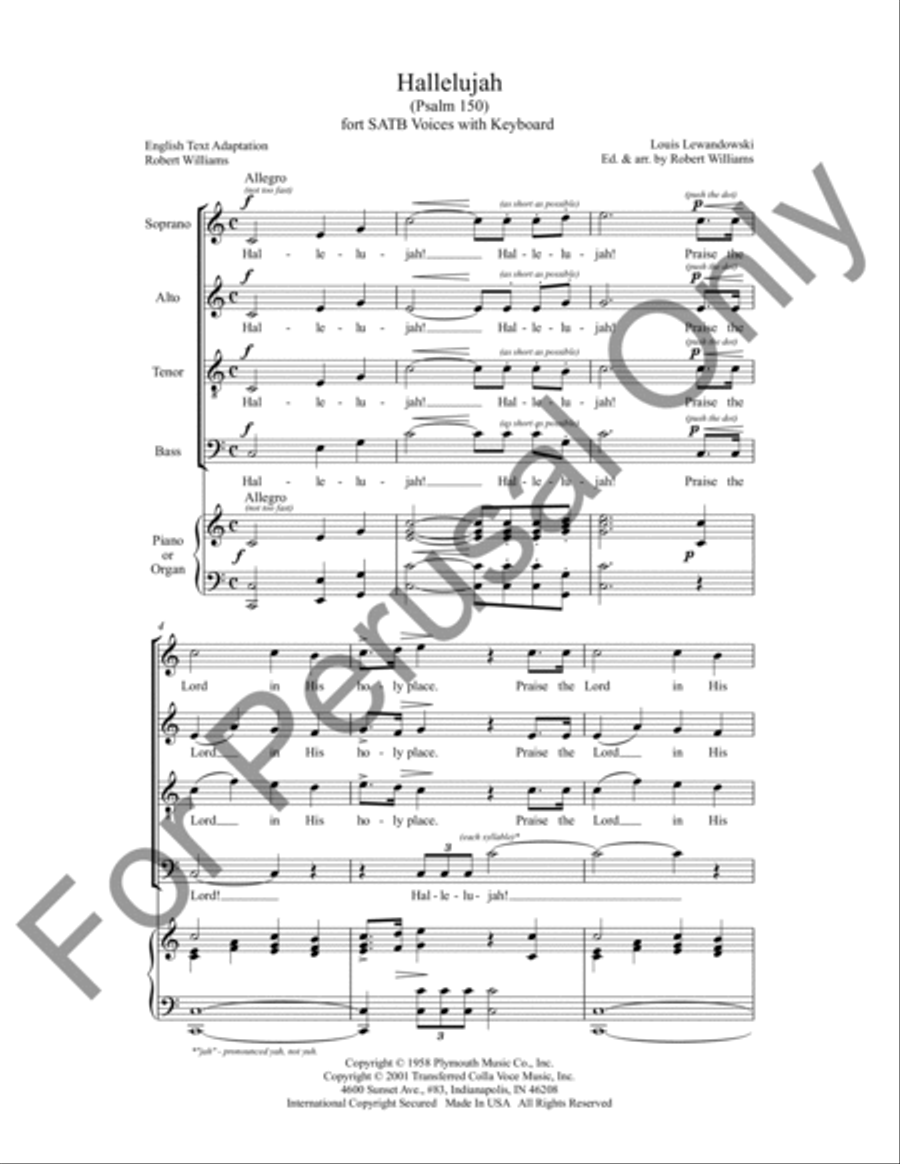 Hallelujah 4-Part scores gallery preview page 2