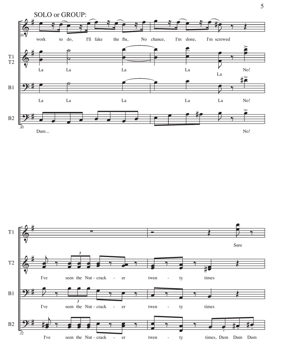 Nutcracker (as performed by Straight No Chaser) - TTBB TTBB scores gallery preview page 6