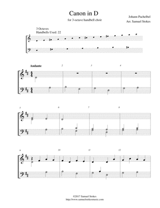 Pachelbel's Canon in D - for 3-octave handbell choir