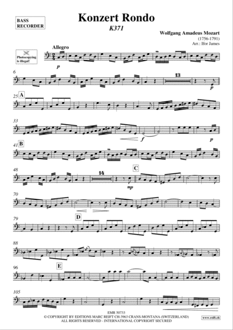 Konzert Rondo Bass Recorder scores gallery preview page 2