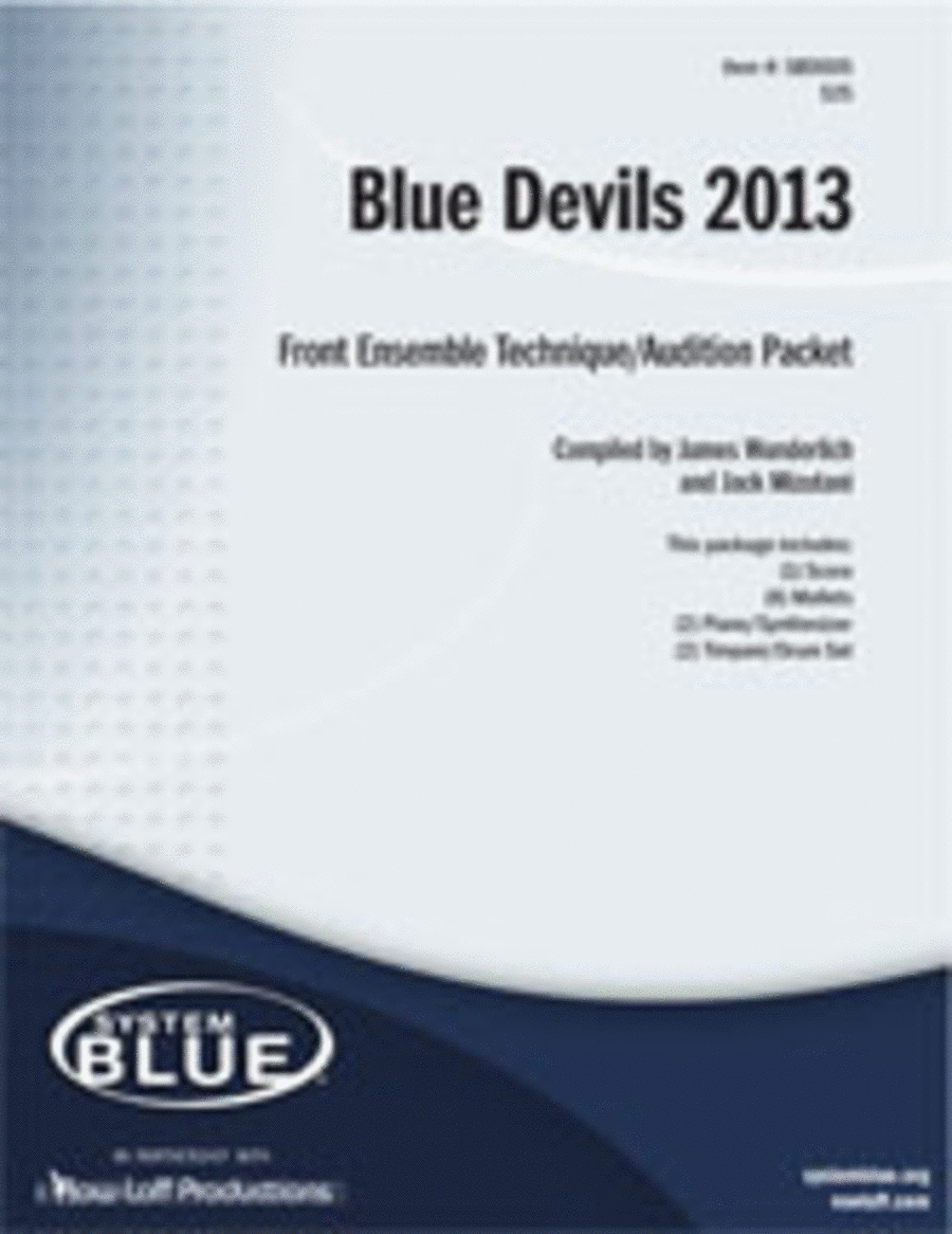 Blue Devils Front Ensemble Audition Pak - Timpani/Drumset Percussion scores gallery preview page 1