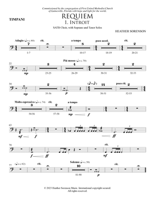 Requiem (Chamber Orchestra) - Timpani