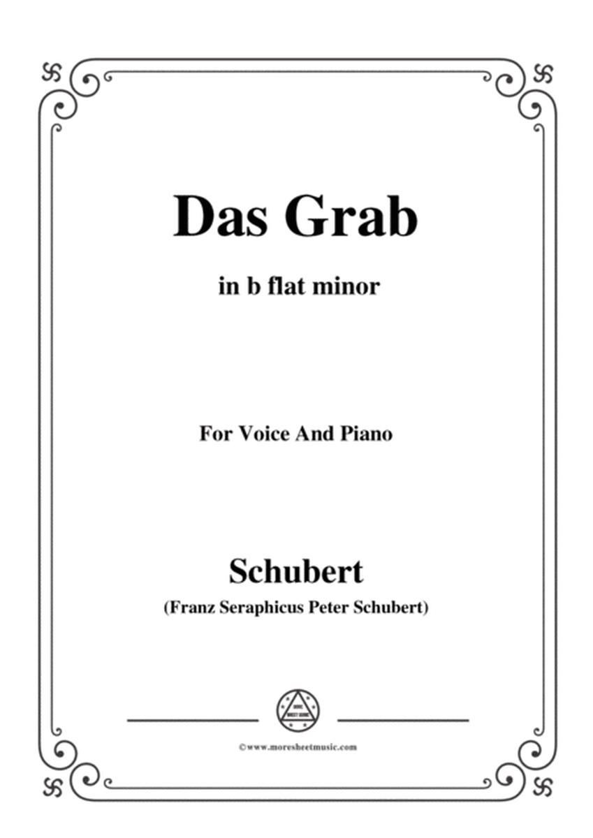 Schubert-Das Grab,in b flat minor,for Voice and Piano image number null