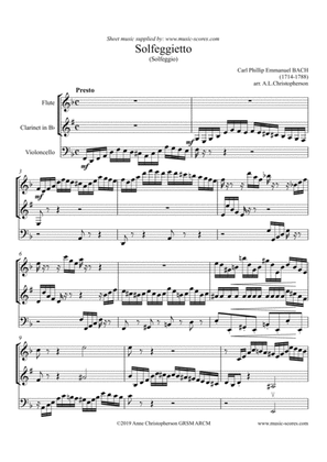 Book cover for Solfeggietto (Solfeggio) - Flute, Clarinet and Cello