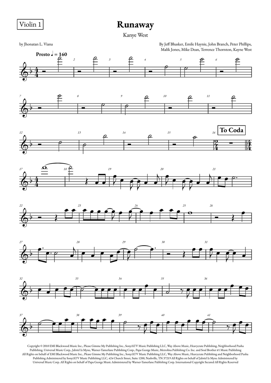 Runaway String Quartet scores gallery preview page 6