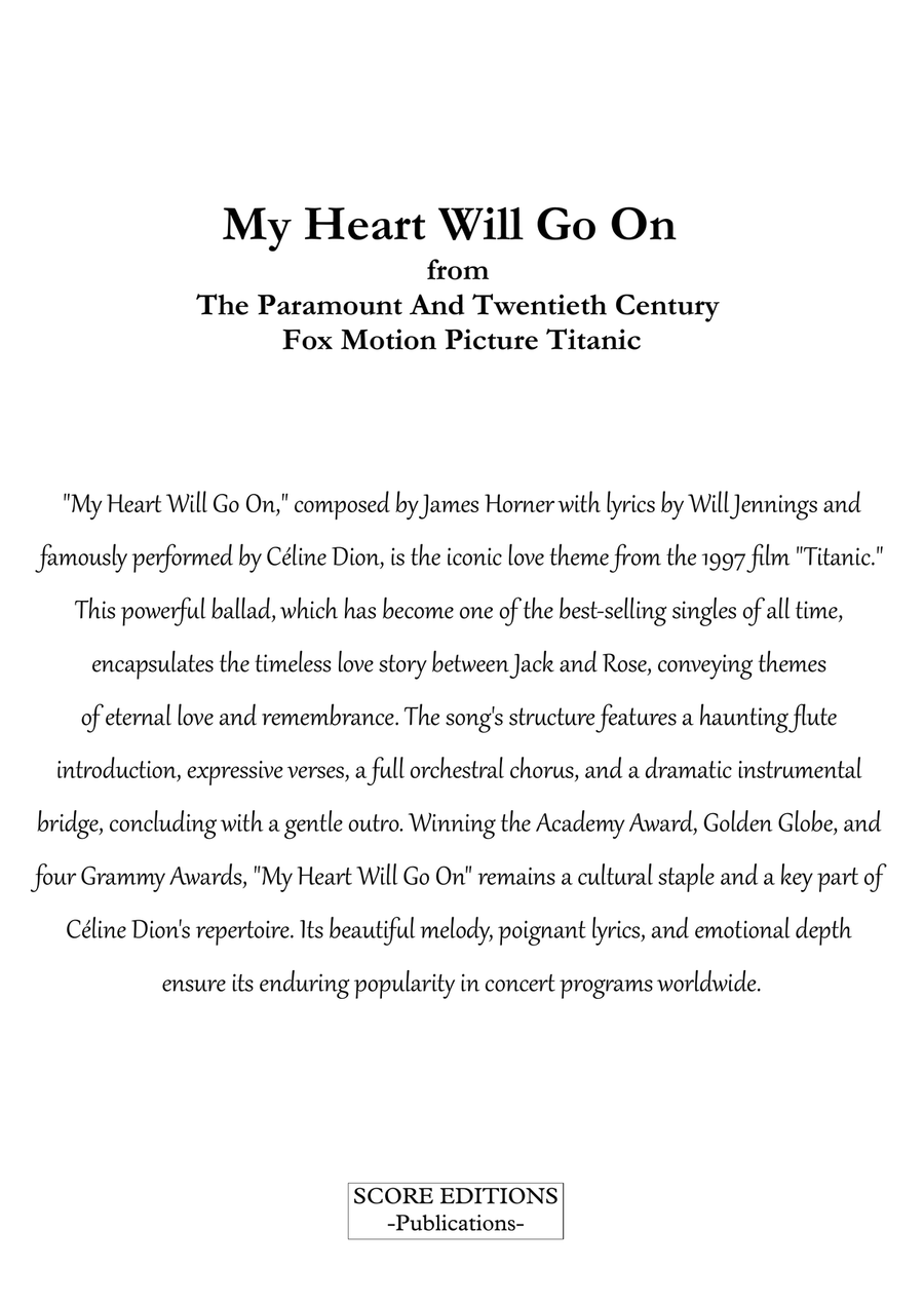 My Heart Will Go On (Love Theme From 'titanic') Chamber Music scores gallery preview page 3