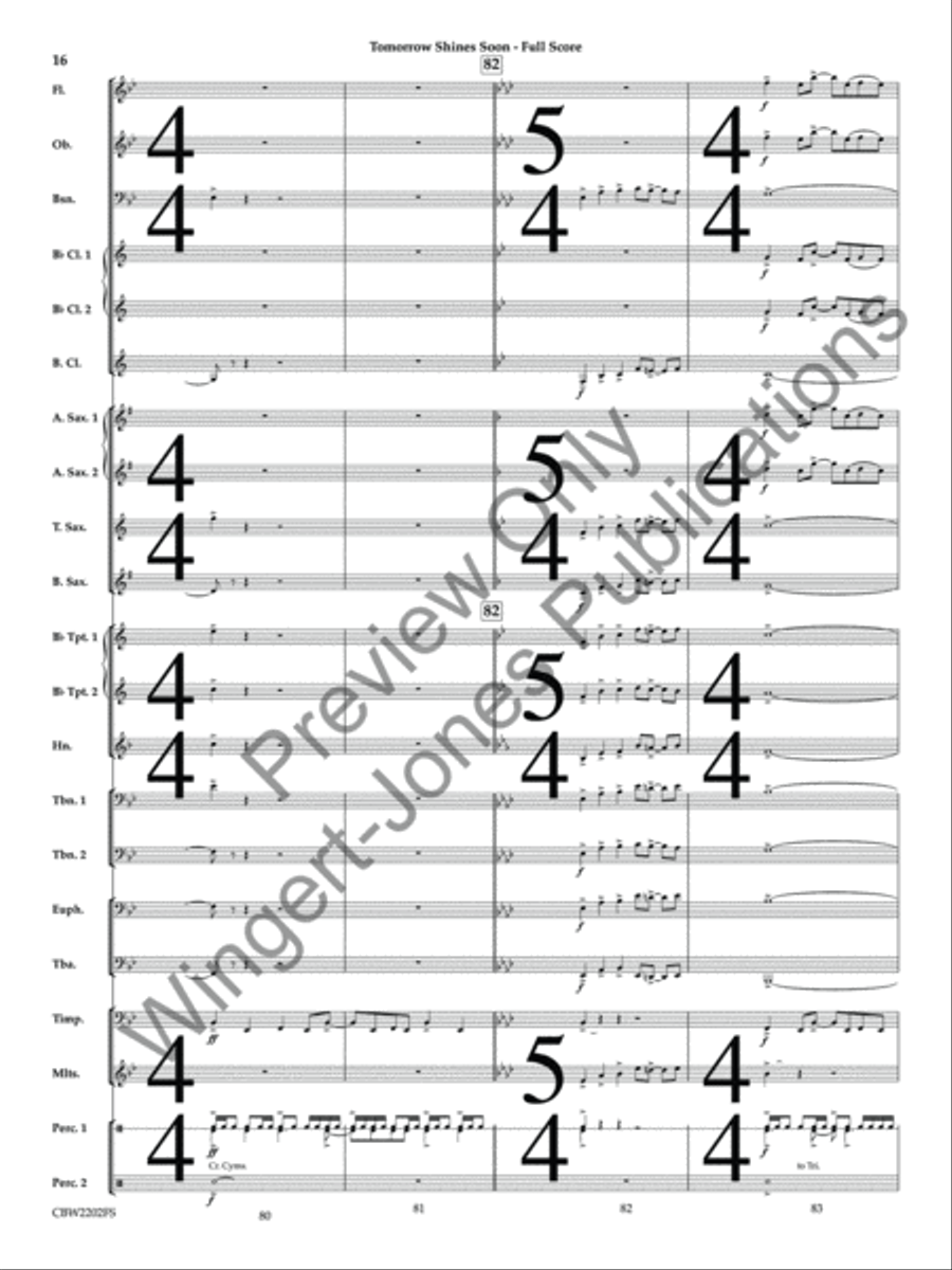 Tomorrow Shines Soon (Score) Concert Band scores gallery preview page 17