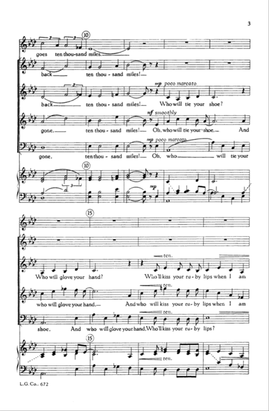 He's Gone Away He's Gone Away 4-Part scores gallery preview page 10