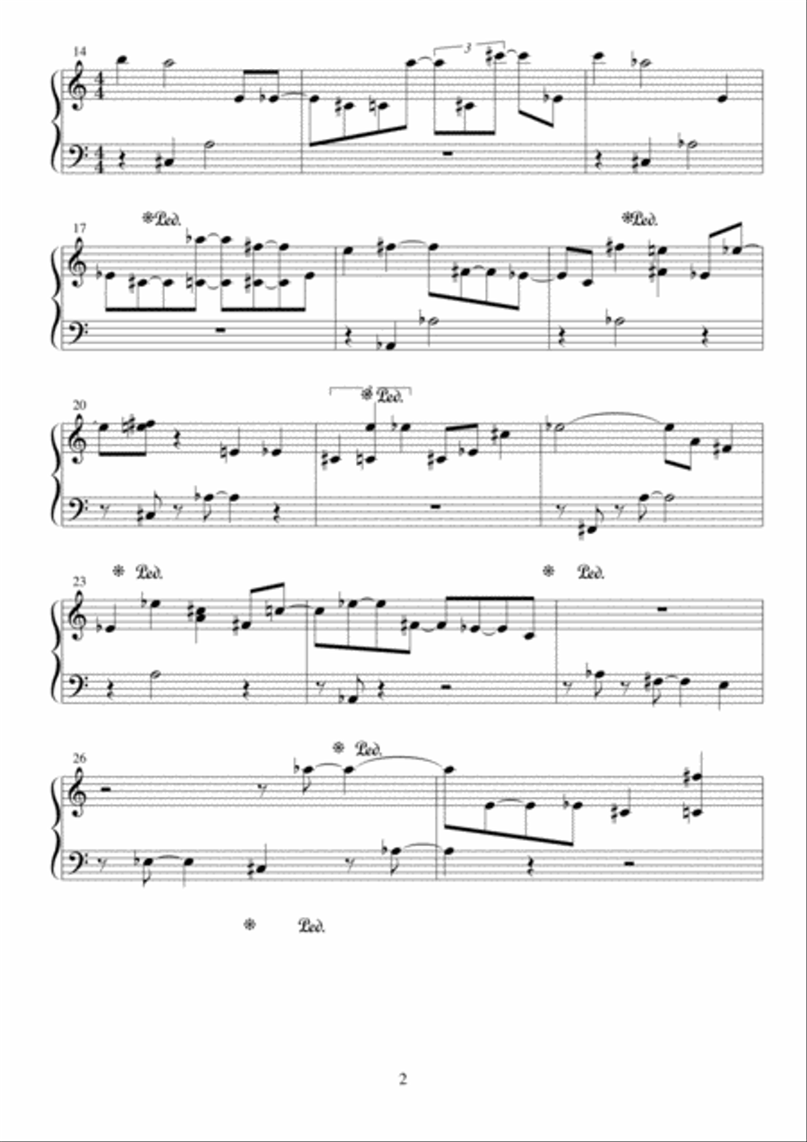 Atardecer en Deià (Sunset in Deià) Piano Solo scores gallery preview page 2