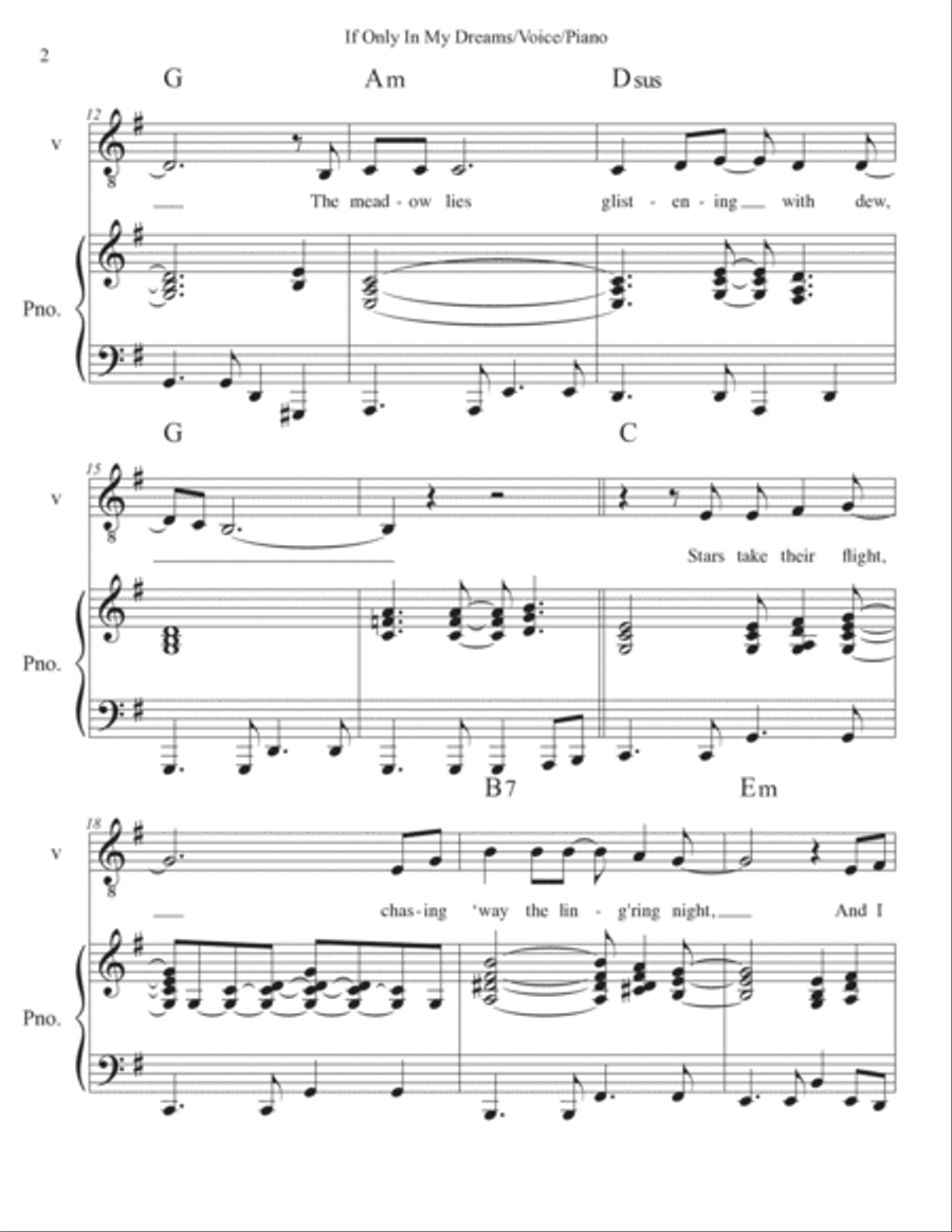 If Only In My Dreams Voice scores gallery preview page 2