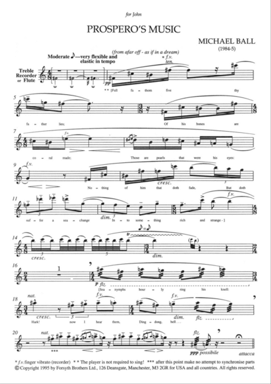 Prospero's Music Flute scores gallery preview page 2