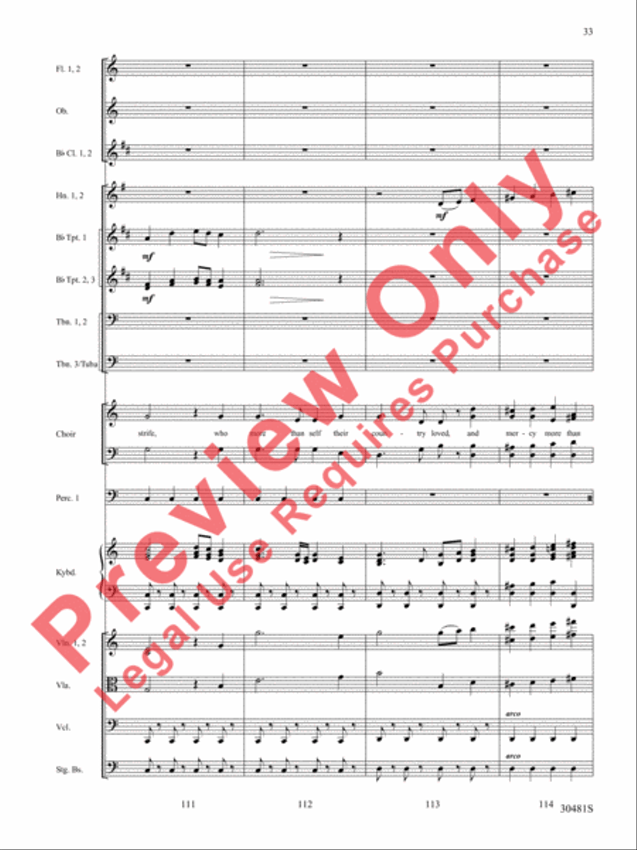 A Tribute to the Armed Services (A Medley) Choir scores gallery preview page 34
