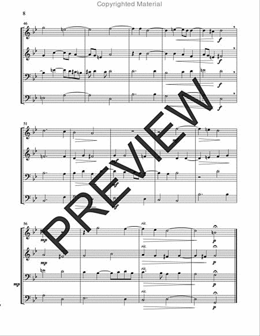 Two Renaissance Motets for Brass Quartet - Volume 1 Brass Quartet scores gallery preview page 8
