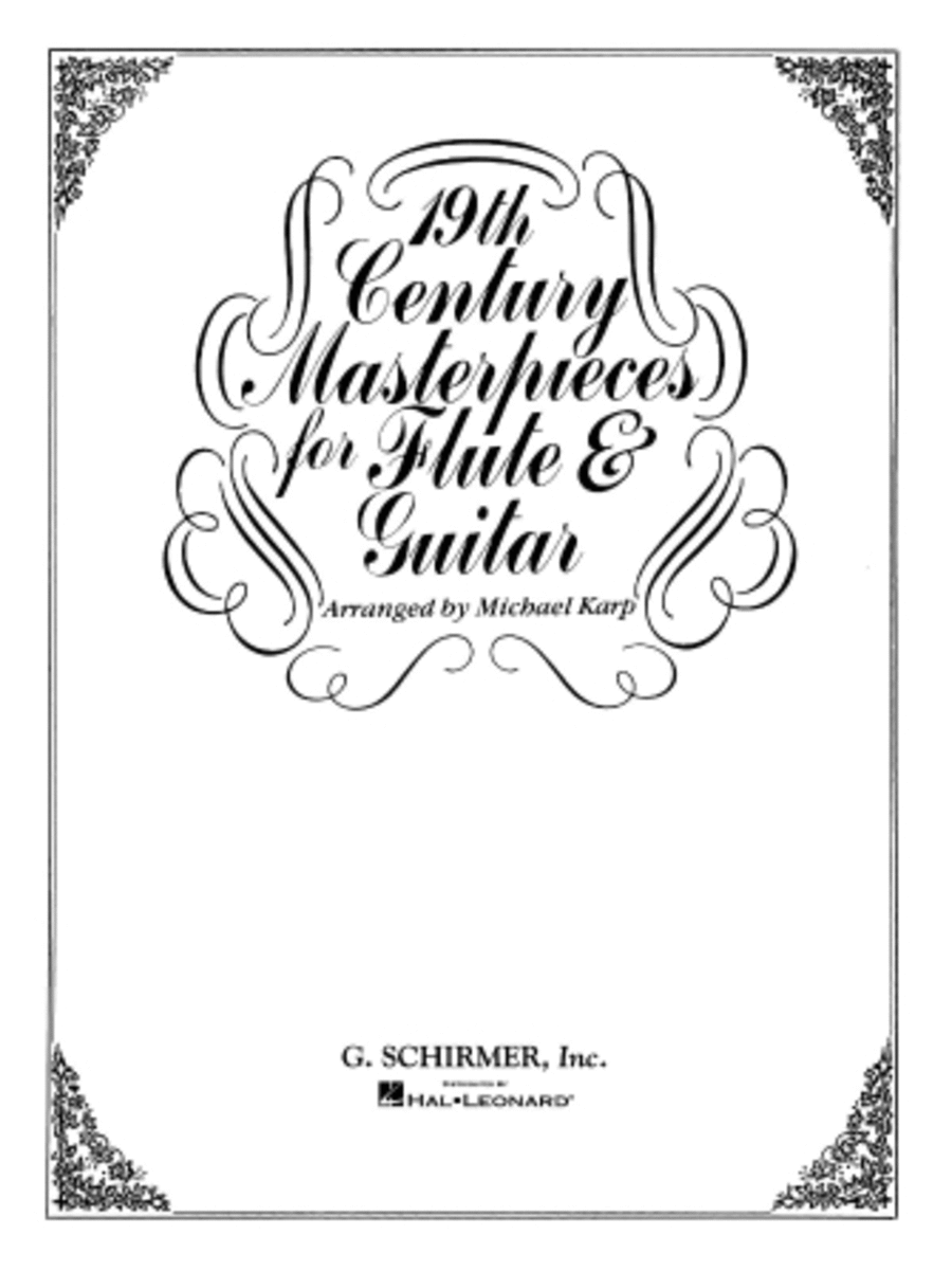 19th Century Masterpieces for Flute and Guitar Flute scores gallery preview page 1