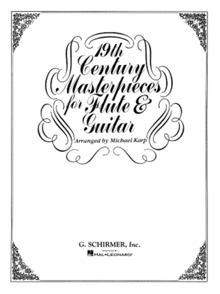 Book cover for 19th Century Masterpieces for Flute and Guitar