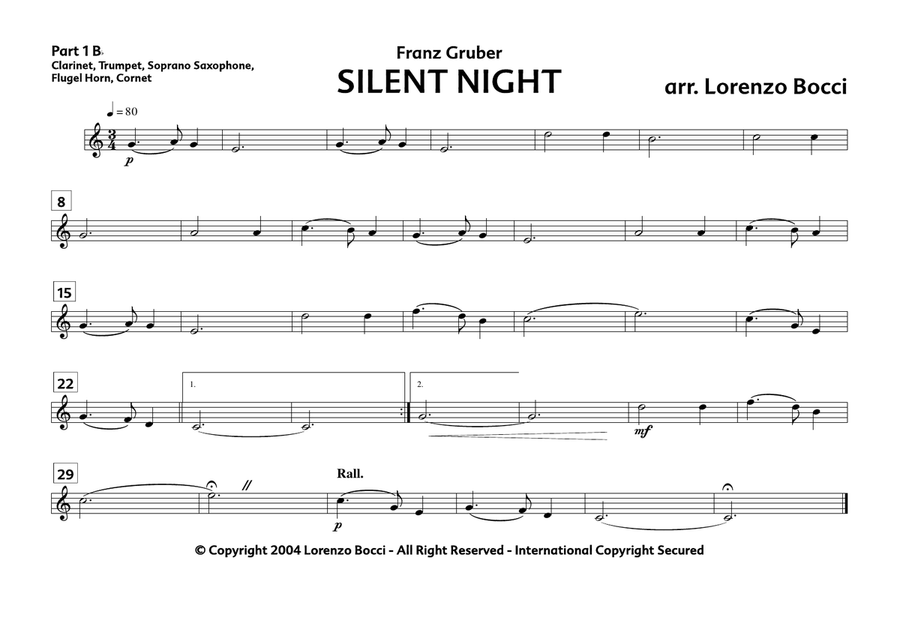 Silent Night Concert Band scores gallery preview page 4
