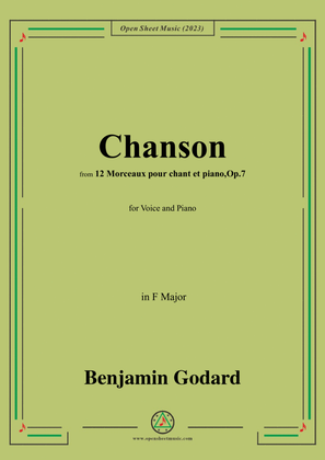 B. Godard-Chanson,Op.7 No.4,from '12 Morceaux pour chant et piano,Op.7',in F Major