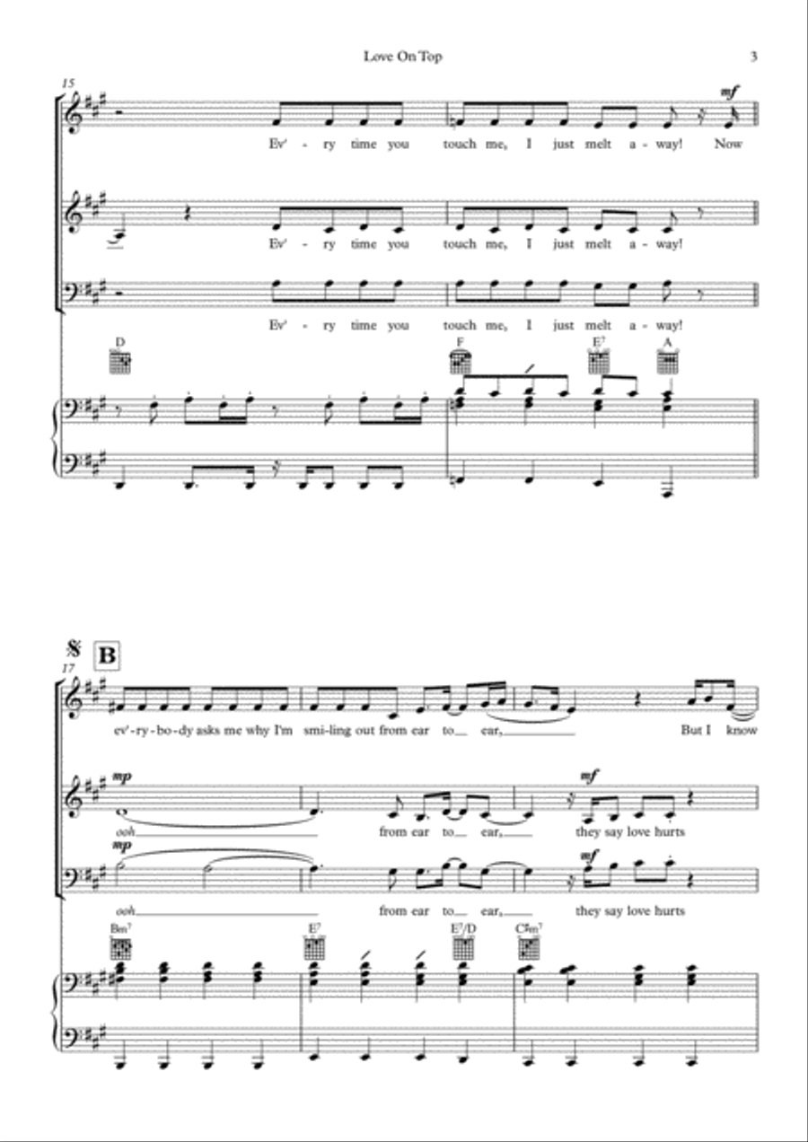 Love On Top Love On Top 3-Part scores gallery preview page 3