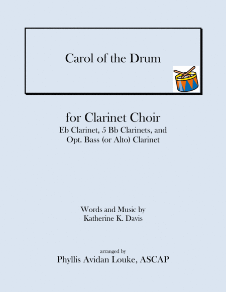 Carol of the Drum (aka The Little Drummer Boy) for Clarinet Choir image number null