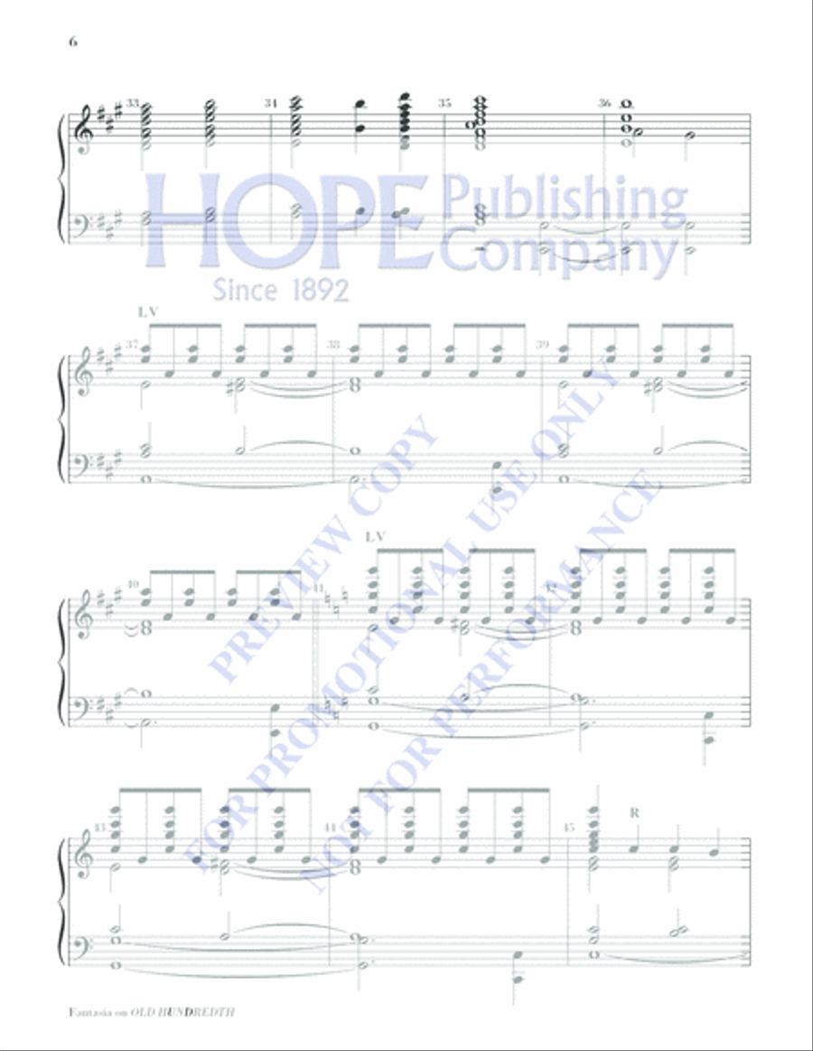 Fantasia On Old Hundredth 5-Octaves scores gallery preview page 6