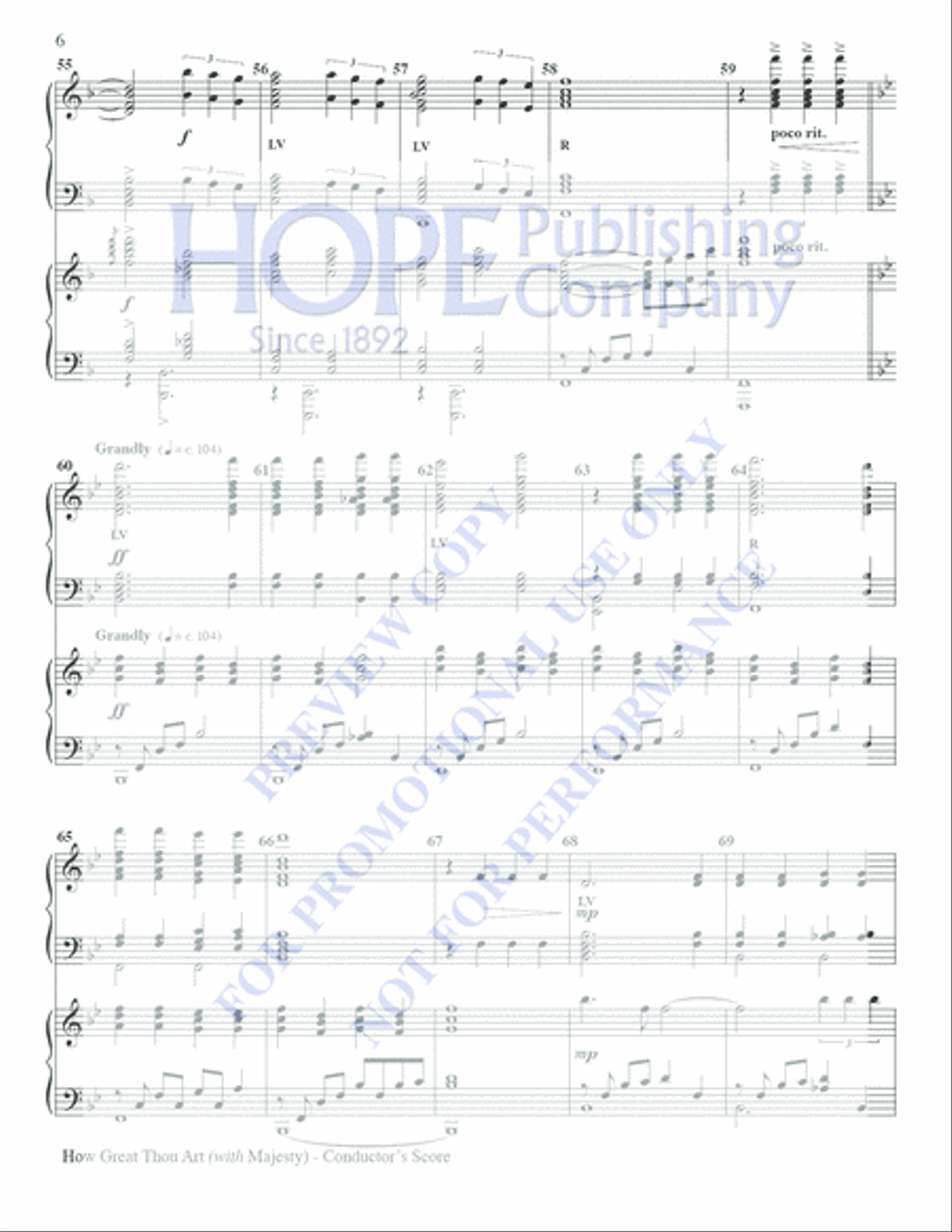 How Great Thou Art with Majesty Handbell Choir scores gallery preview page 6