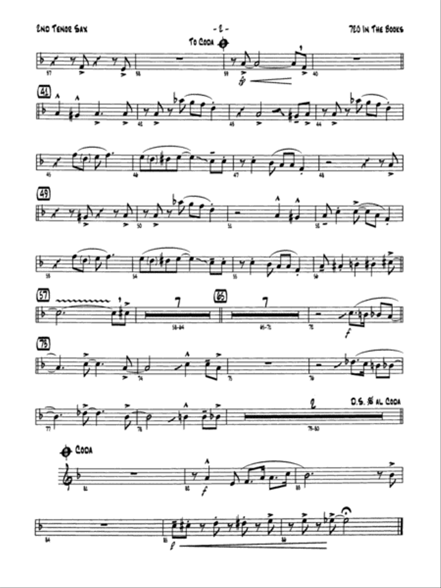 720 in the Books: 2nd B-flat Tenor Saxophone Jazz Ensemble scores gallery preview page 2