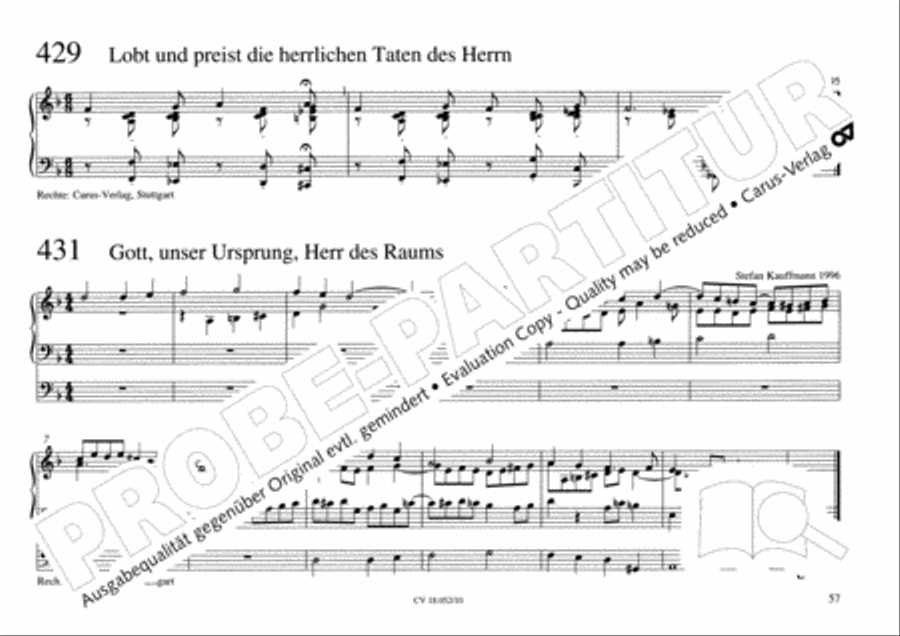 Esslinger Orgelbuch, Bd I-III Organ Solo scores gallery preview page 74