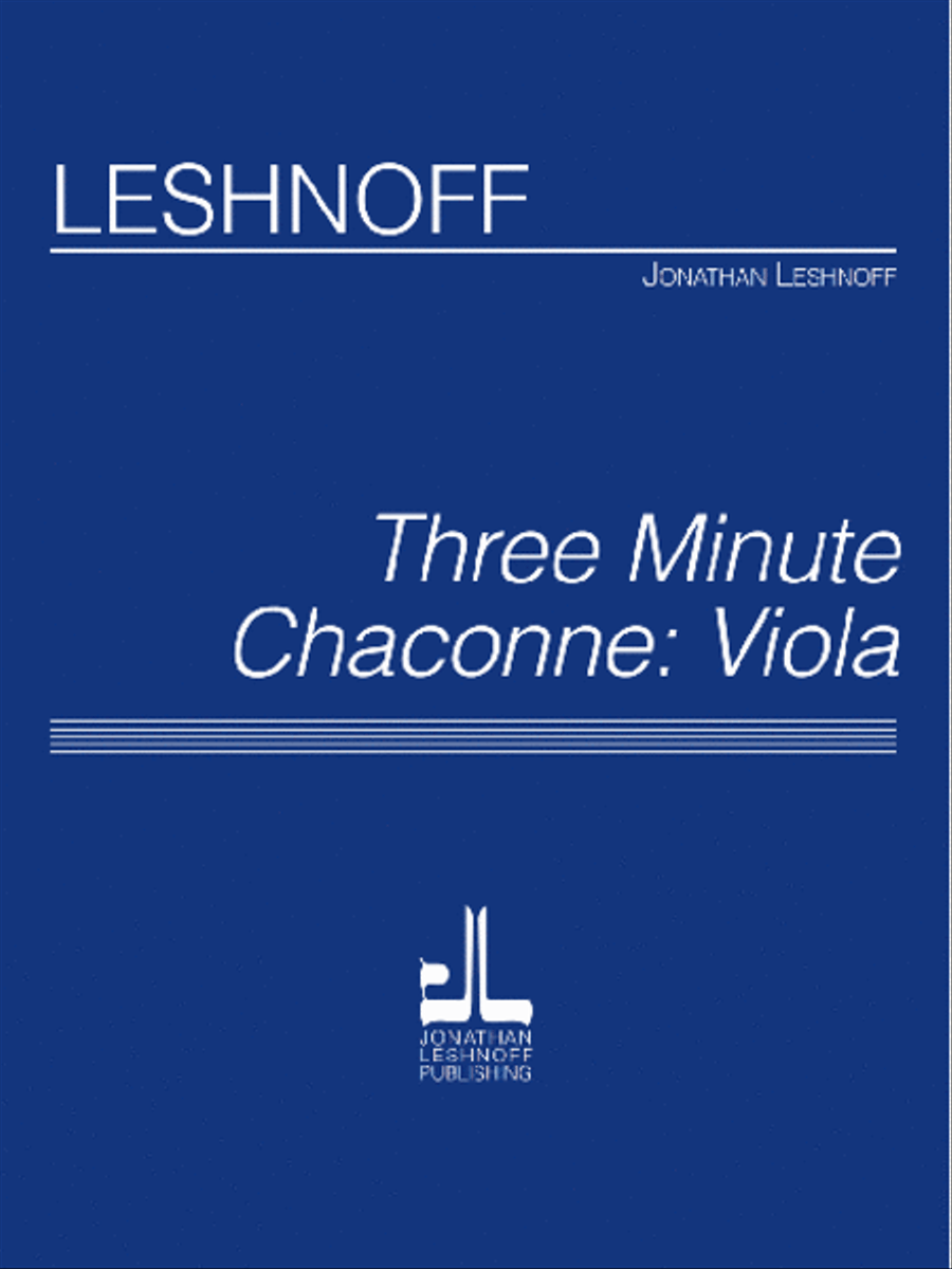 Three Minute Chaconne - Viola Version Chamber Music scores gallery preview page 1