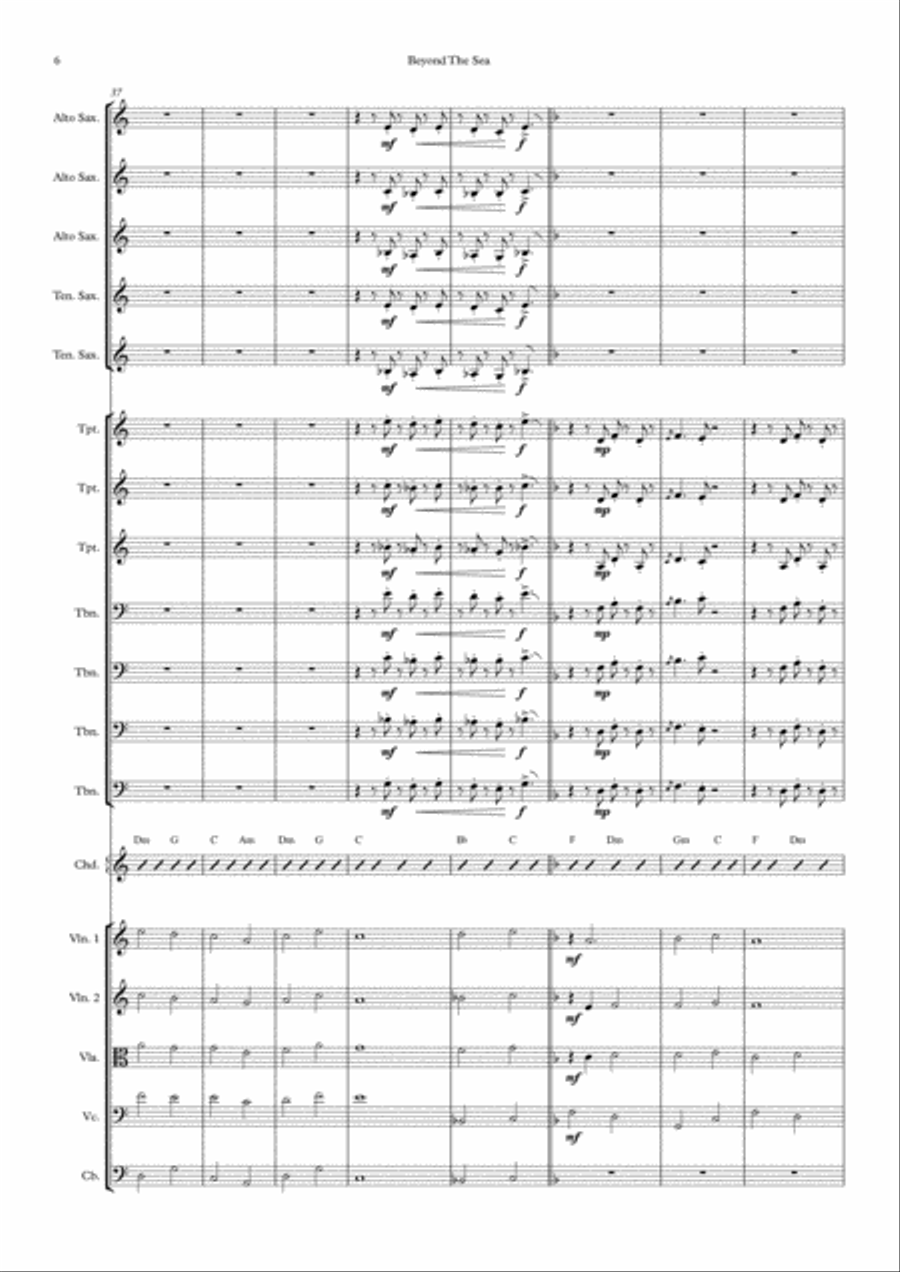 Beyond The Sea Small Ensemble scores gallery preview page 6