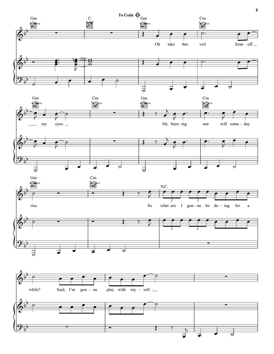 Doin' Time Piano, Vocal, Guitar scores gallery preview page 5