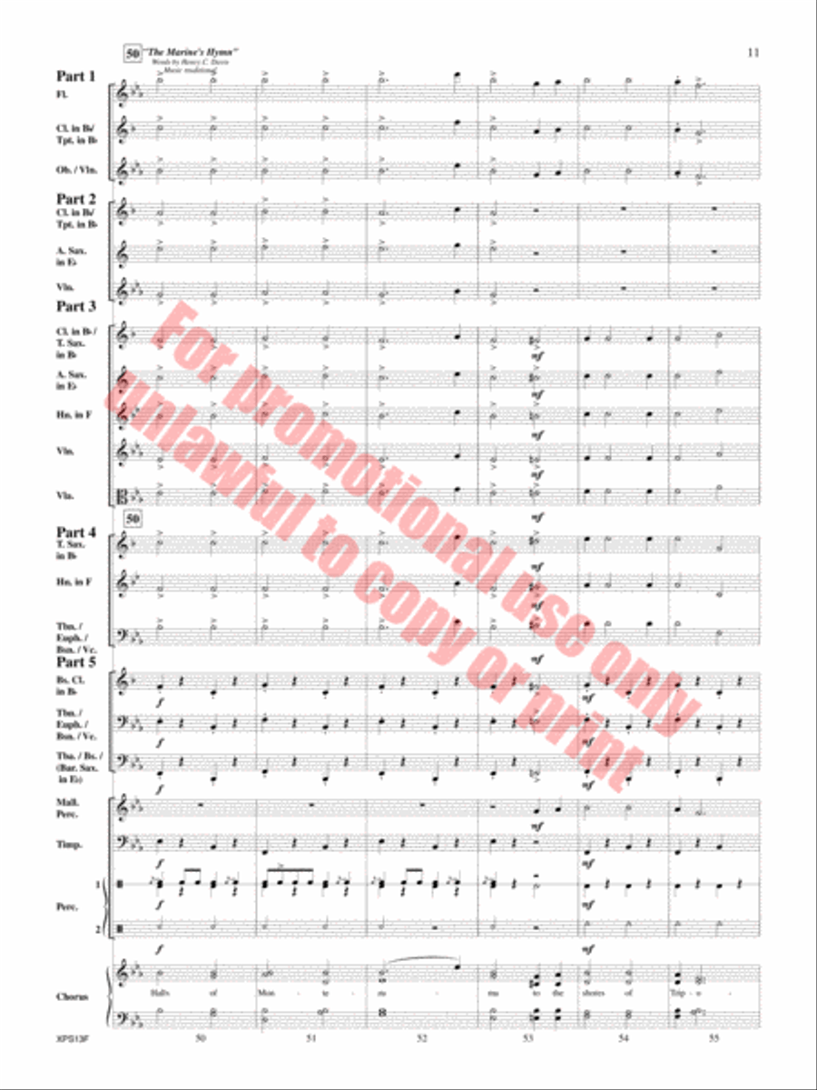 Armed Forces The Pride of America! Concert Band scores gallery preview page 12