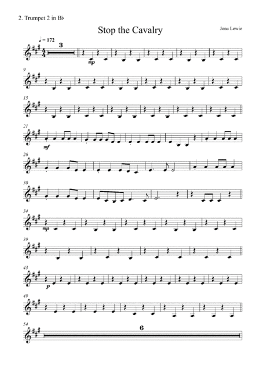 Stop The Cavalry Brass Ensemble scores gallery preview page 3