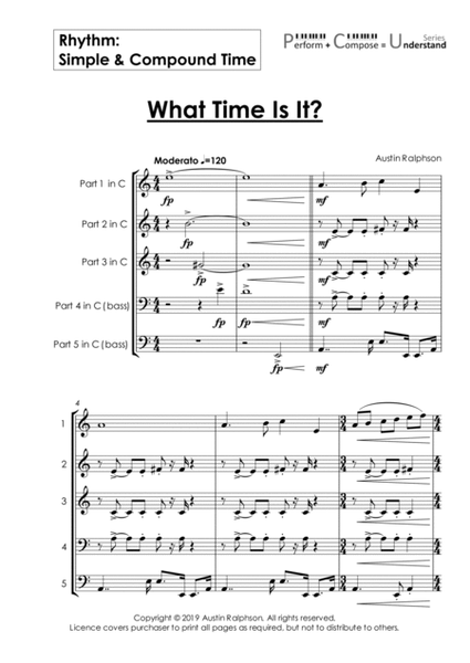 Rhythm: Simple & Compound Time educational pack - Perform Compose Understand PCU Series image number null
