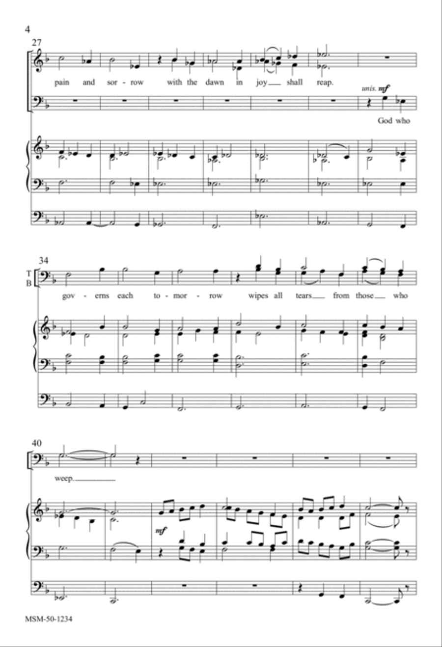 Rise to Sing! The Light is Breaking 4-Part scores gallery preview page 4