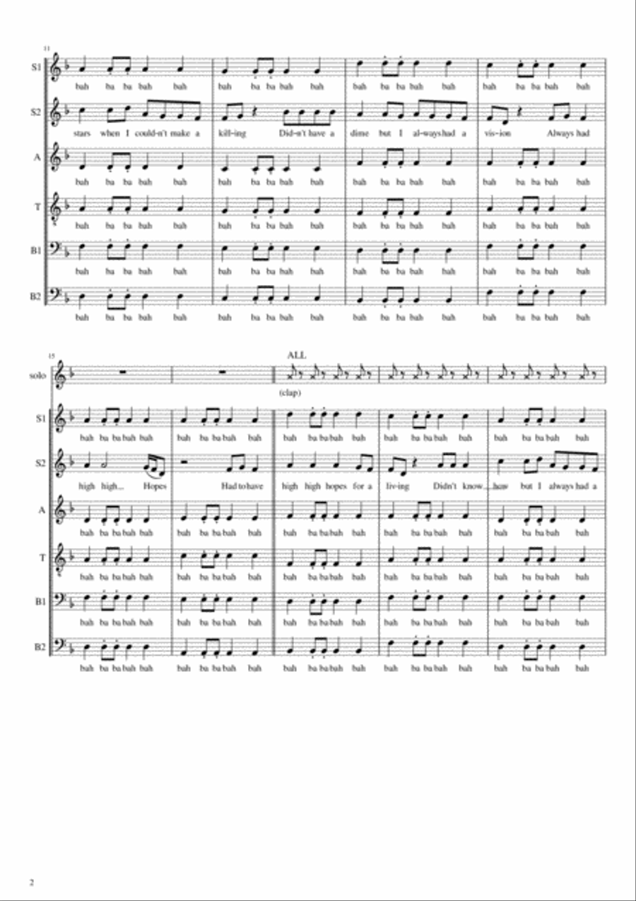 High Hopes Divisi scores gallery preview page 2