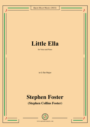 Book cover for S. Foster-Little Ella,in G flat Major