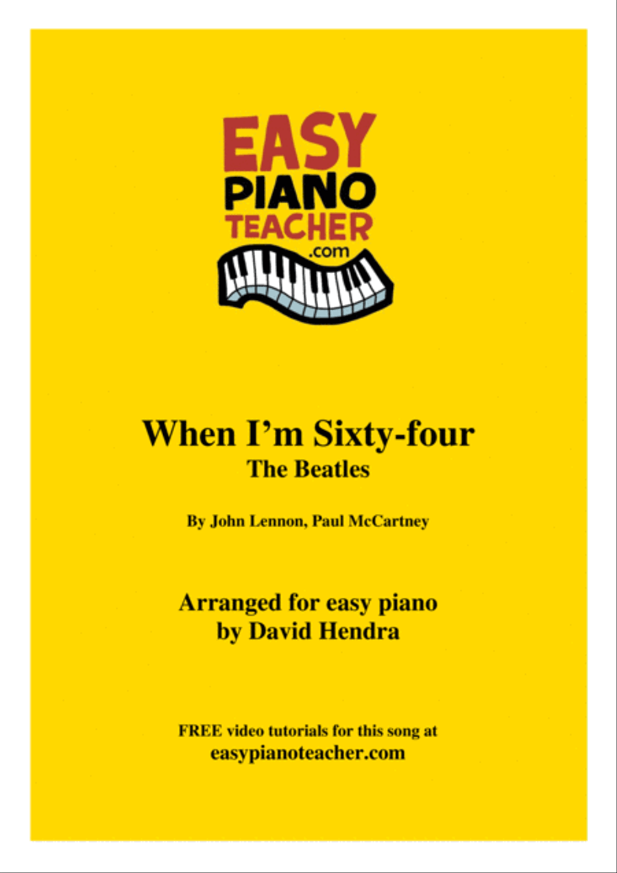 When I'm Sixty-four Easy Piano scores gallery preview page 1
