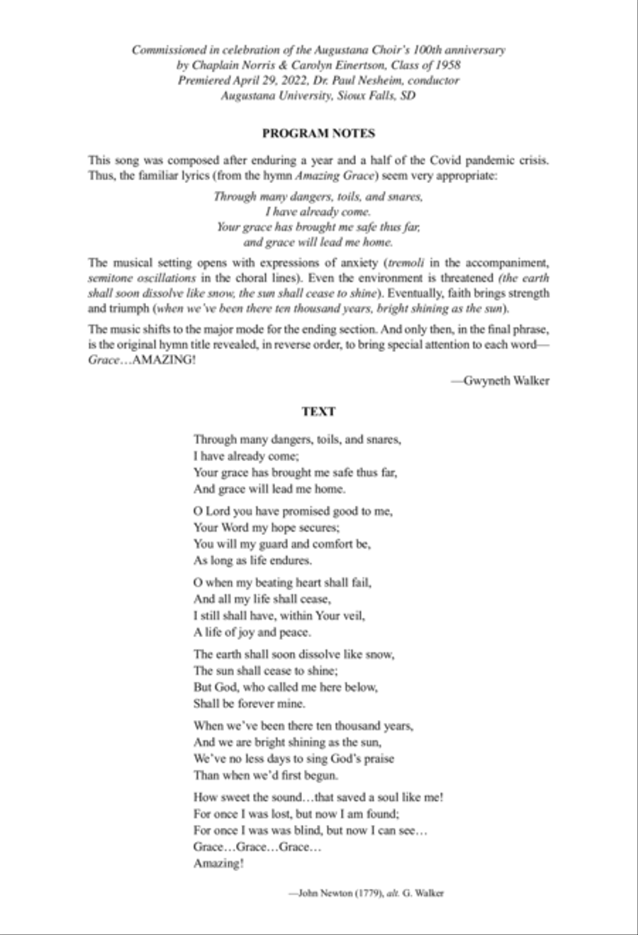 Through Many Dangers 4-Part scores gallery preview page 2