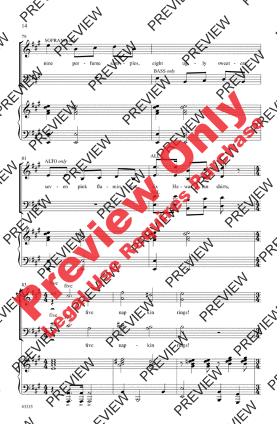 The Twelve Days of a Regifted Christmas 4-Part scores gallery preview page 14