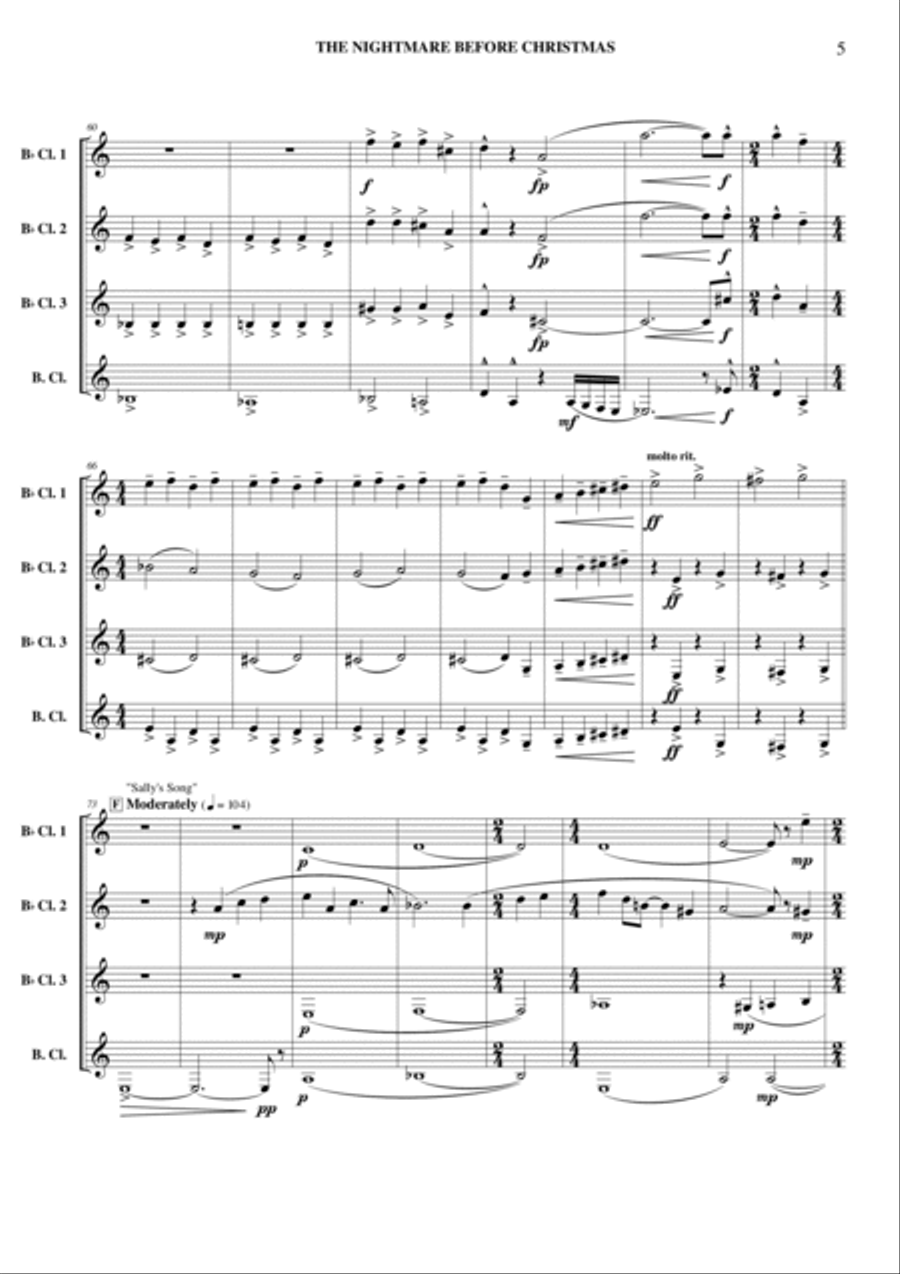 Overture Clarinet Quartet scores gallery preview page 6