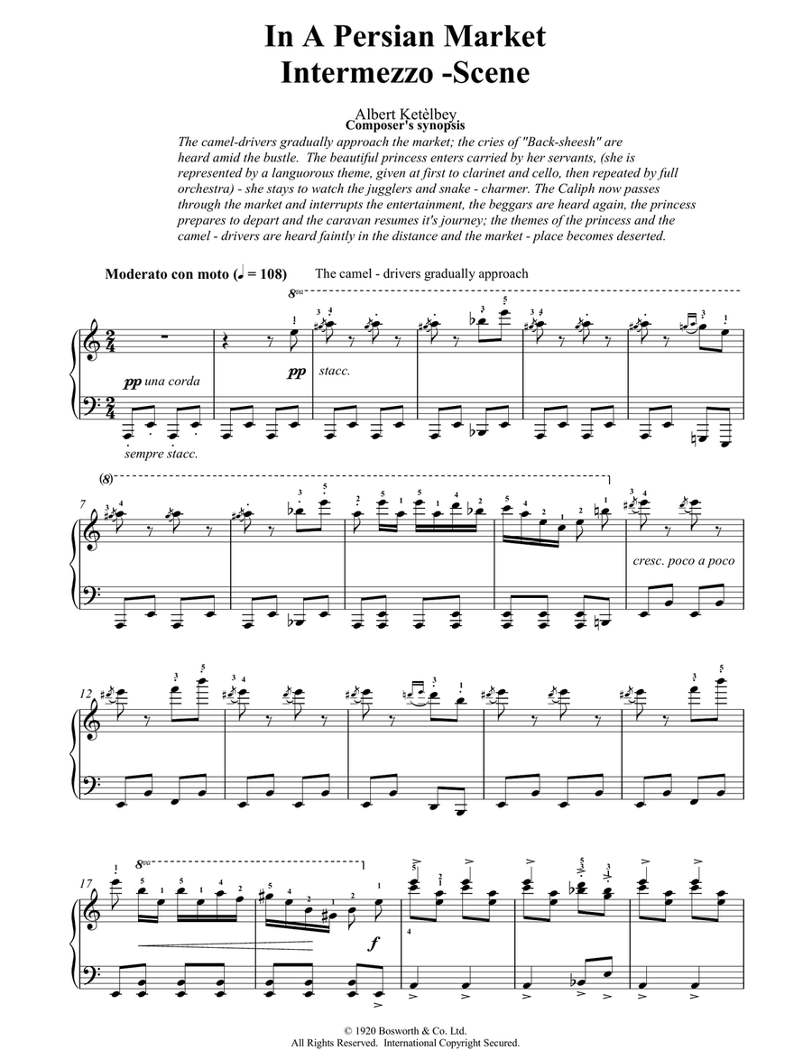 In A Persian Market Piano Solo scores gallery preview page 1