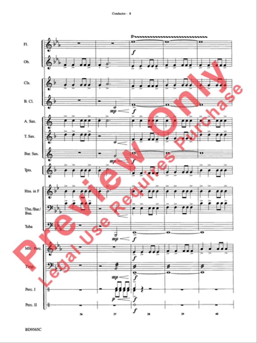 Liturgical Fanfare Concert Band scores gallery preview page 11