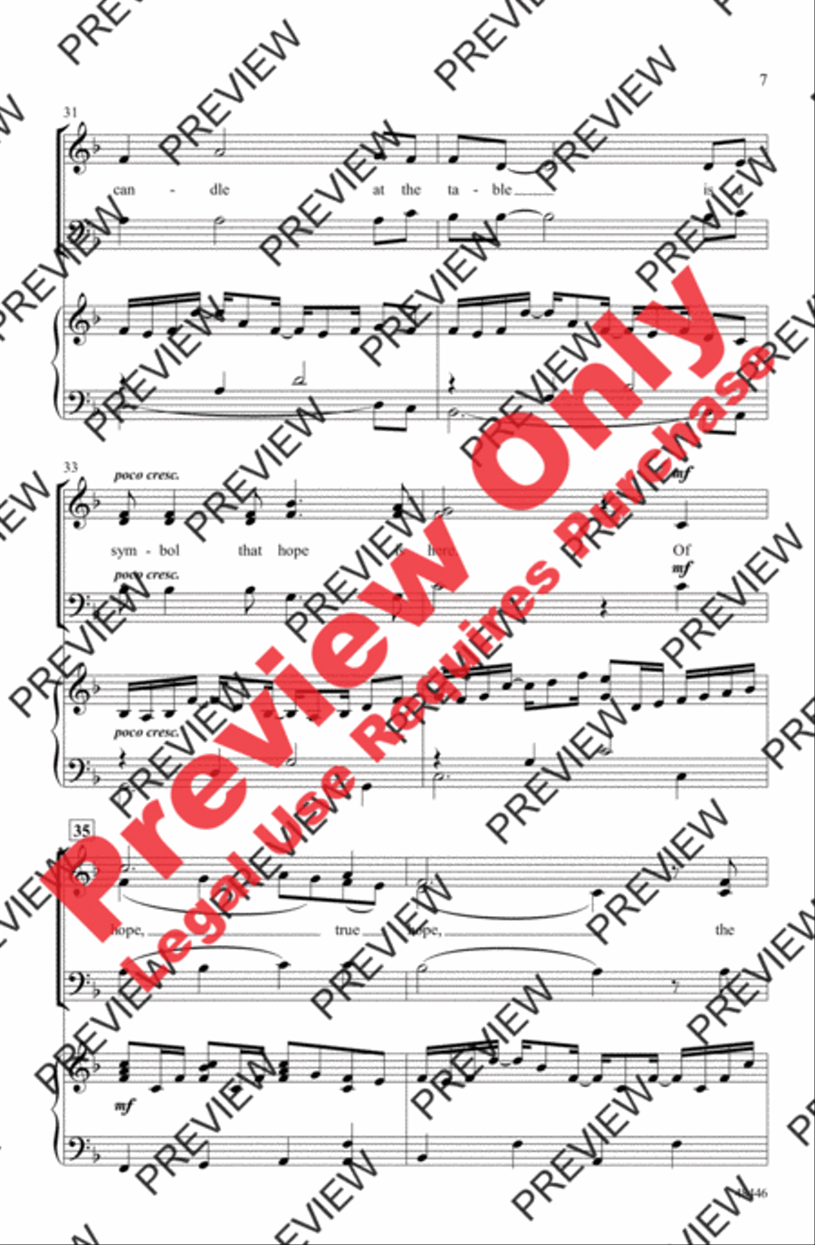 The Candle Is a Symbol 3-Part scores gallery preview page 7