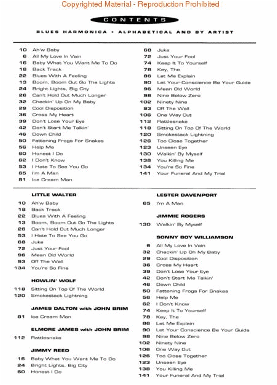 Blues Harmonica Collection Harmonica scores gallery preview page 2
