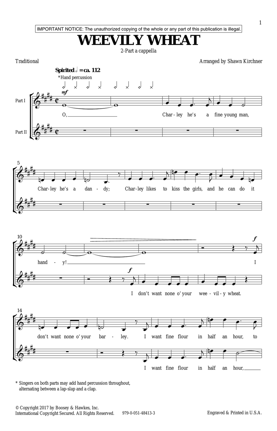 Weevily Wheat 2-Part scores gallery preview page 1