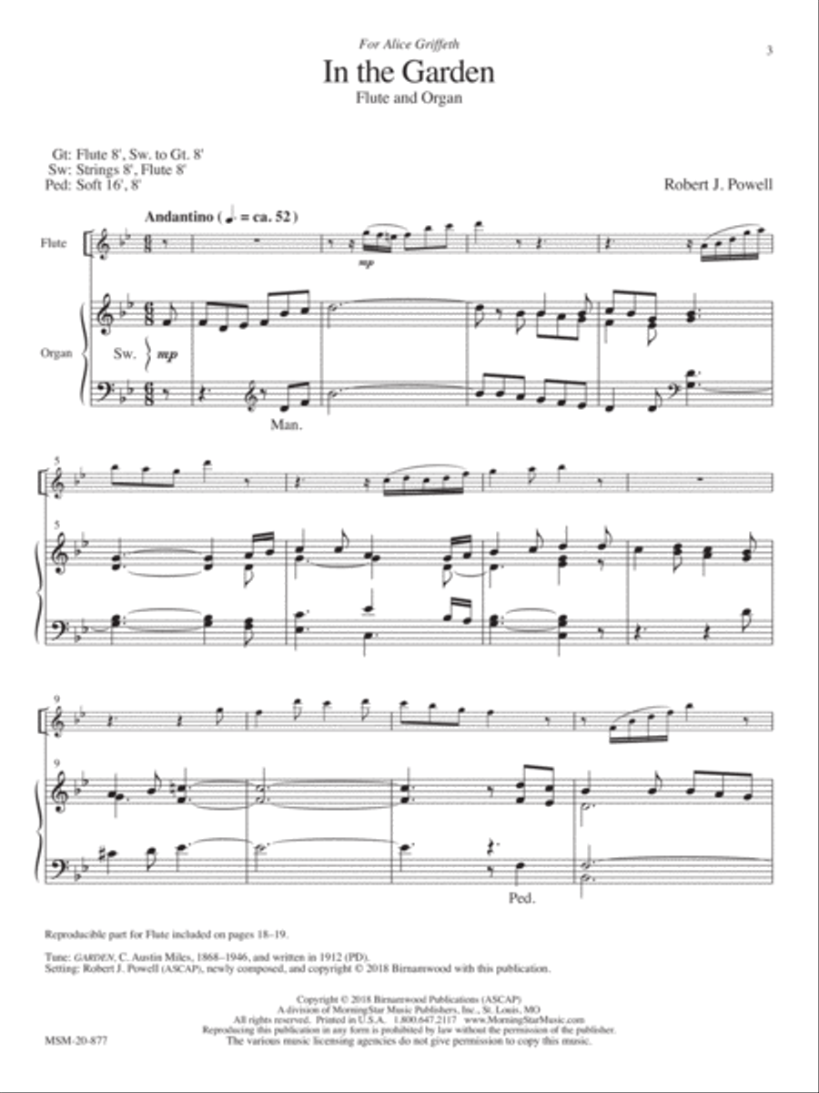 In the Garden Flute scores gallery preview page 1