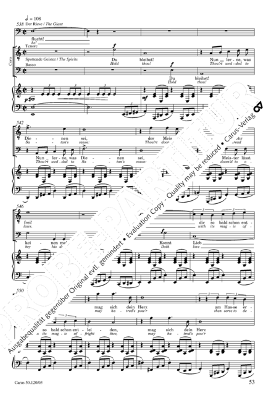 Christoforus + Das Tochterlein des Jairus (Gesamtausgabe, Bd. 9) 4-Part scores gallery preview page 54