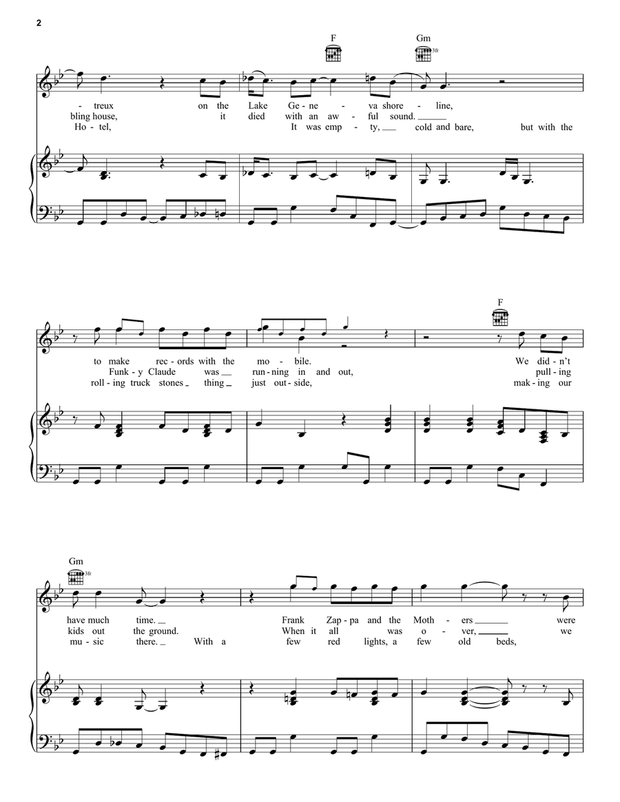 Smoke On The Water Acoustic Guitar scores gallery preview page 2