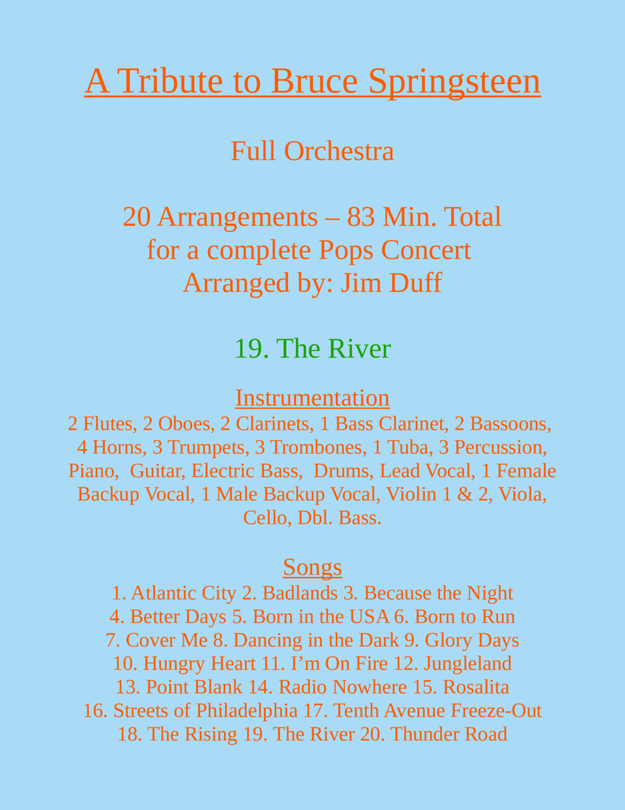 The River Full Orchestra scores gallery preview page 1