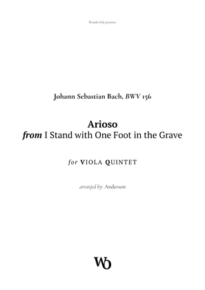 Book cover for Arioso by Bach for Viola Quintet